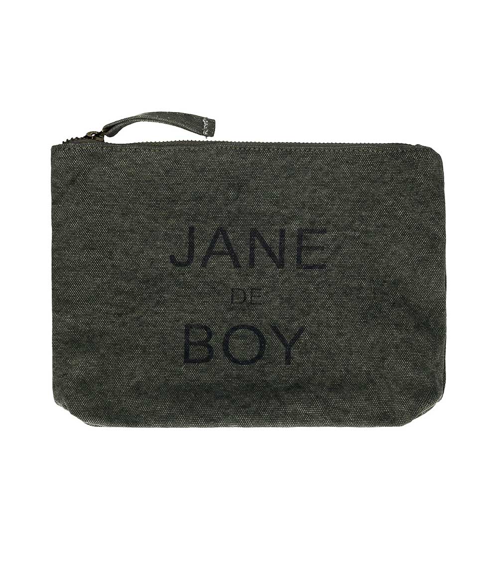 Petite pochette toile kaki x Jane de Boy Sac U.S