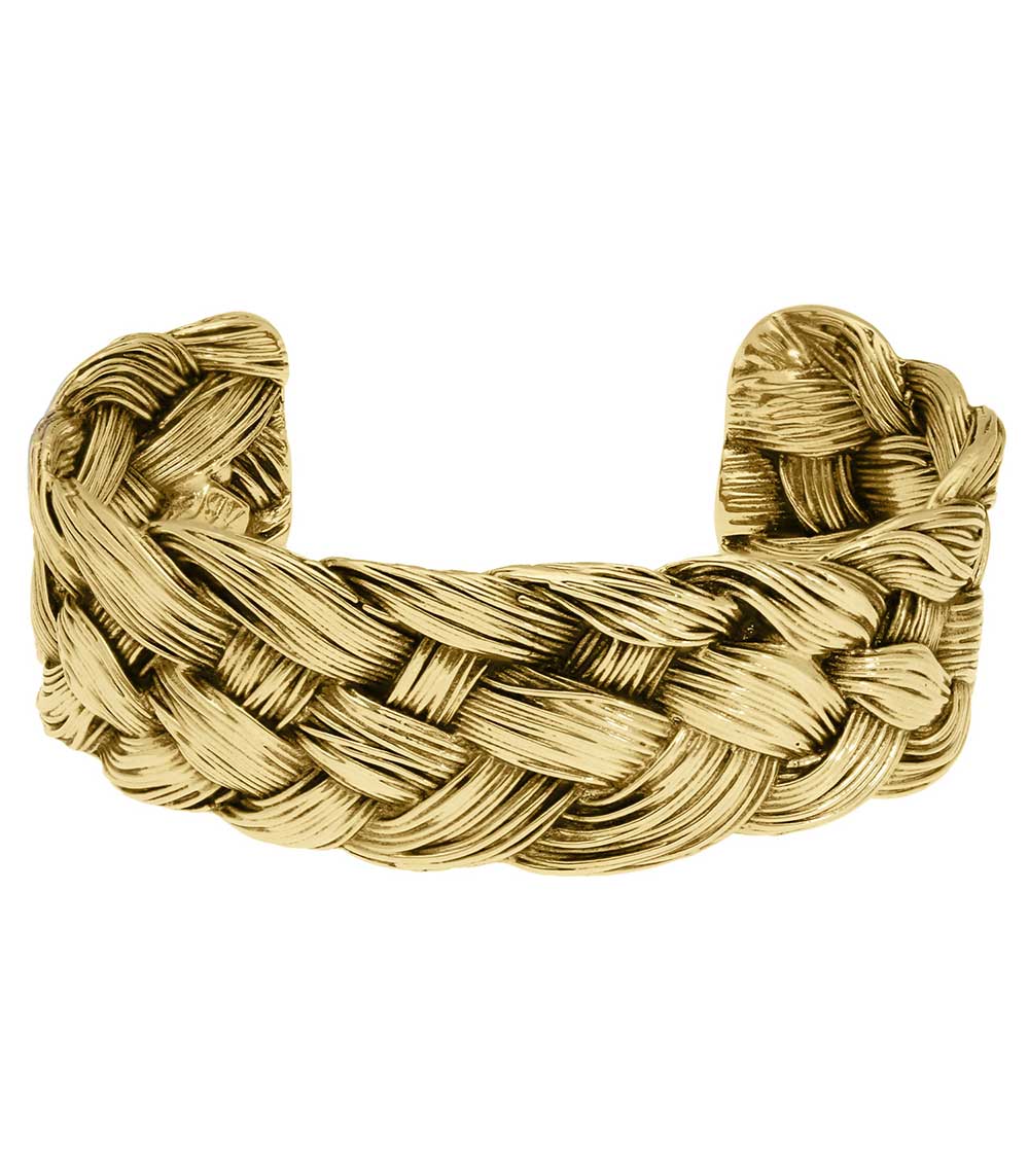 Gold-plated braided cuff Aurélie Bidermann