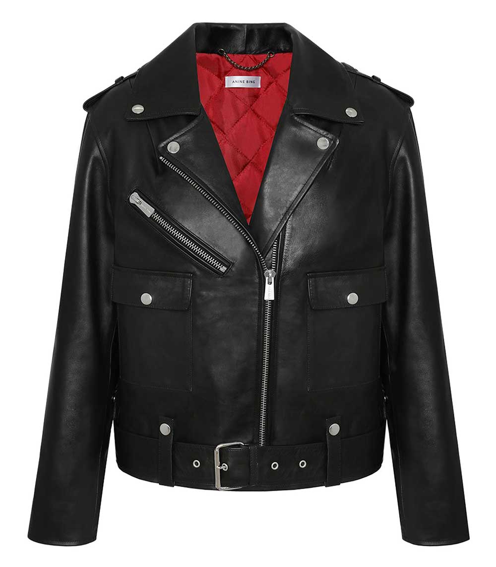 anine bing maverick leather jacket