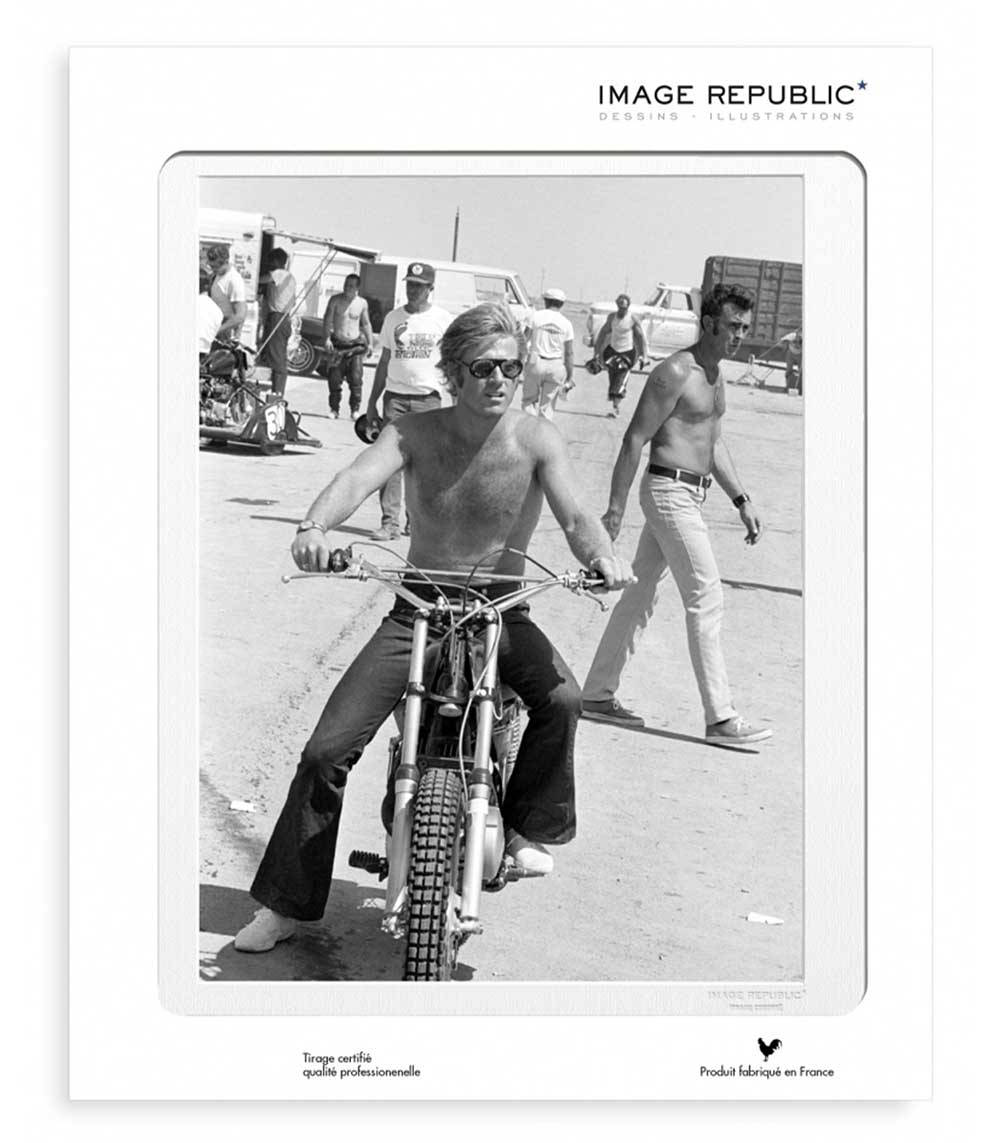 Affiche Robert Redford Moto 40 x 50 cm Image Republic