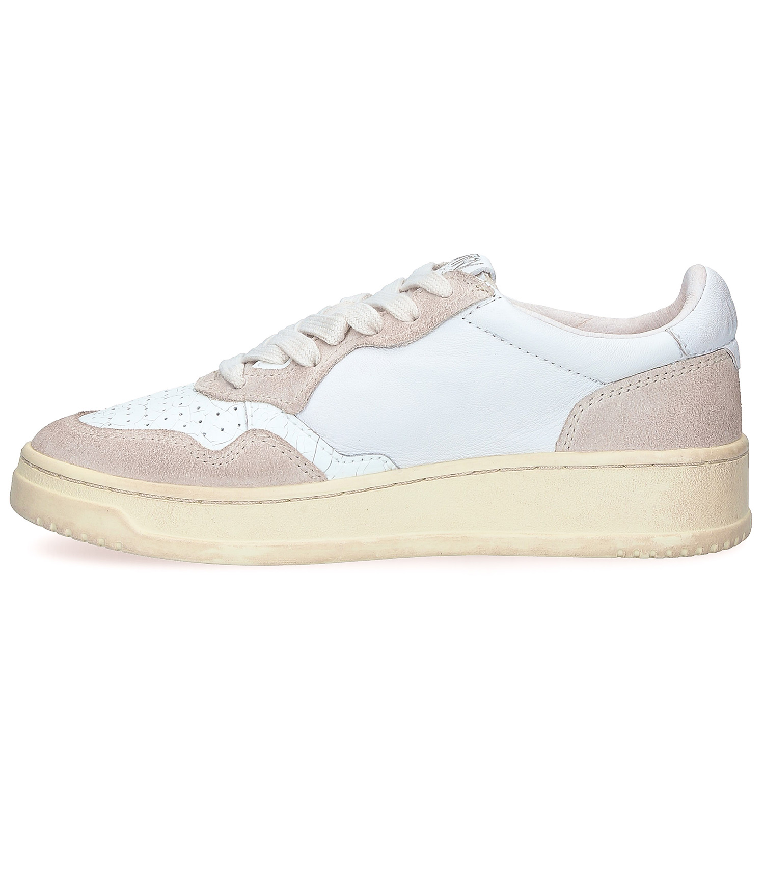 autry low sneakers in white leather and suede