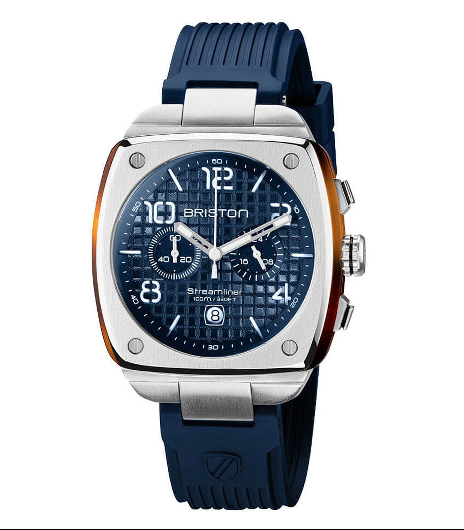 Montre homme Streamliner Urban Acier et Ac tate Bleu Briston