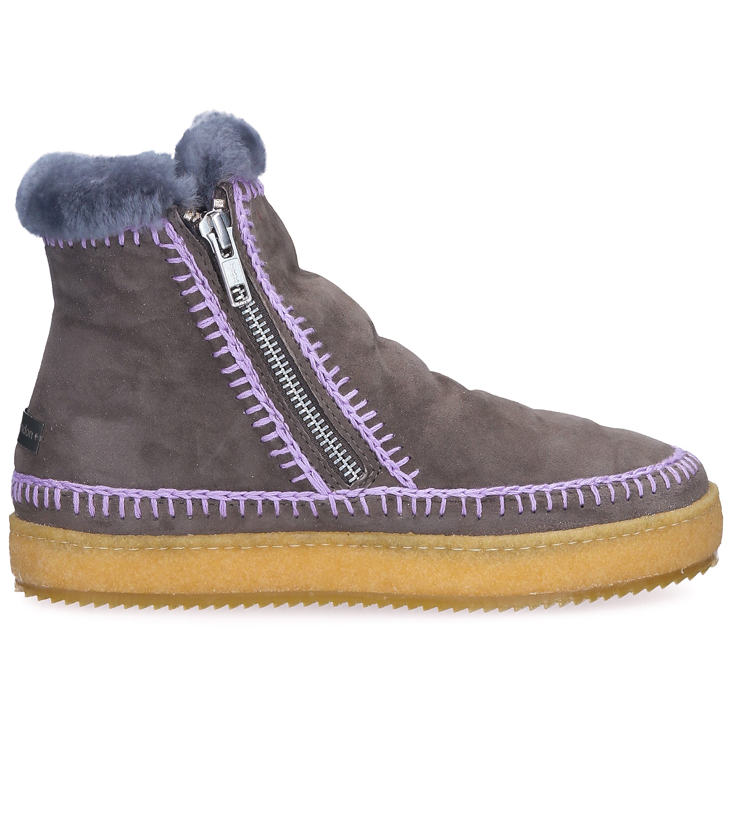 Boots Setsu Crochet Grey Suede/Lilac laidback london - Jane de Boy