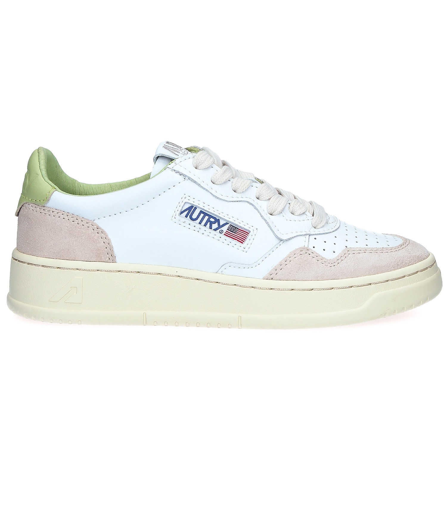 autry low sneakers in white leather and suede