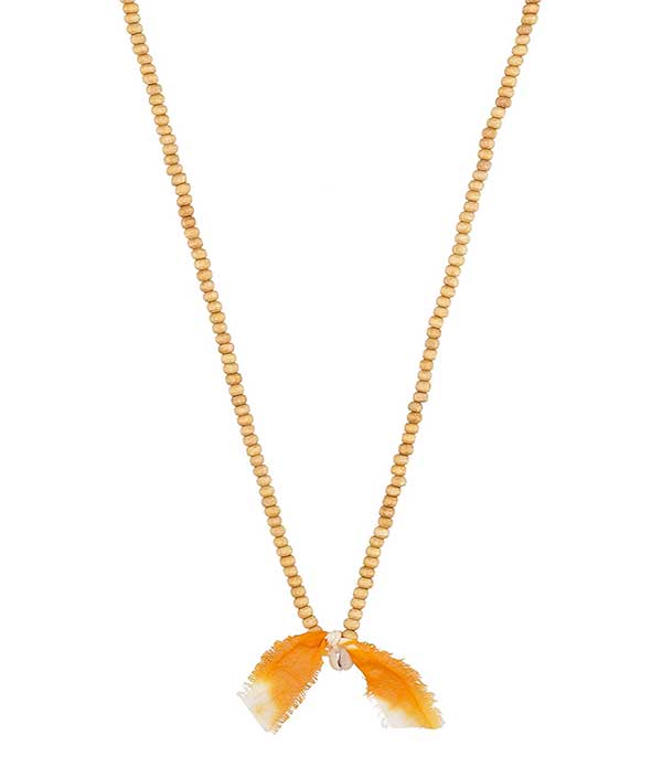 Cauri Necklace and Tie & Dye Orange Maison Plune