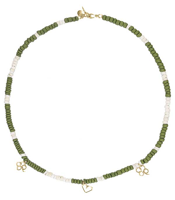 Collier Talisman 3 Charms Olive Atelier Paulin