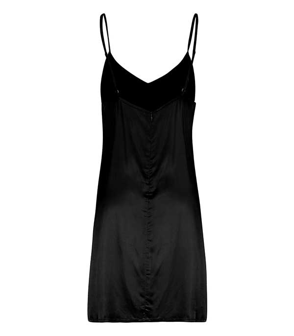 Robe courte caraco Ibiza noire Maison Saint Julien
