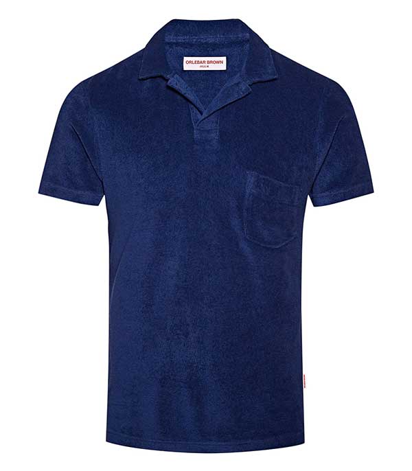 Polo homme Terry Towelling Blue Wash Orlebar Brown