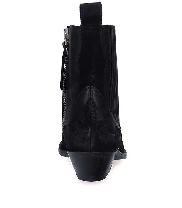 Boots Santiago en cuir noir Golden Goose