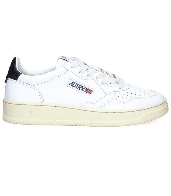 Baskets homme Medalist Low Leather White/Black Autry