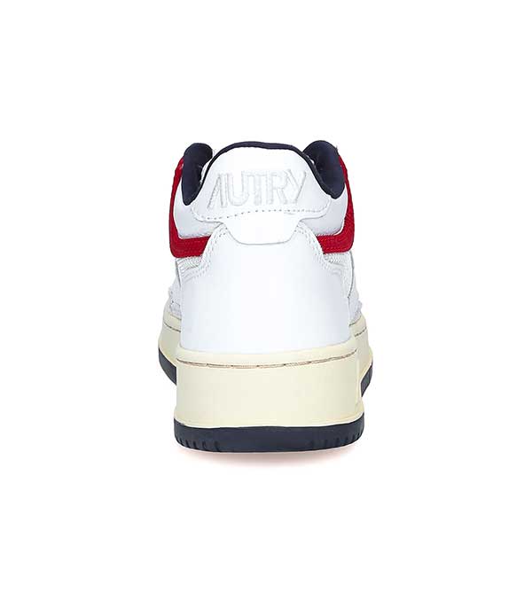 Sneakers Open Mid Cut White/USA Autry