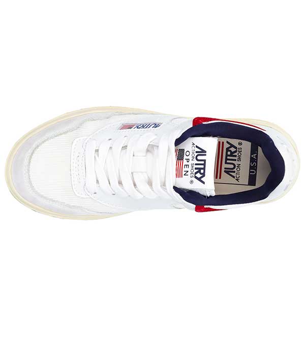 Baskets Open Mid Cut White/USA Autry