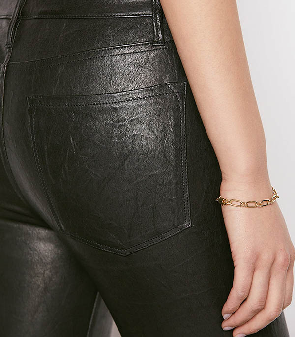 Pantalon en cuir Crop Mini Boot Frame