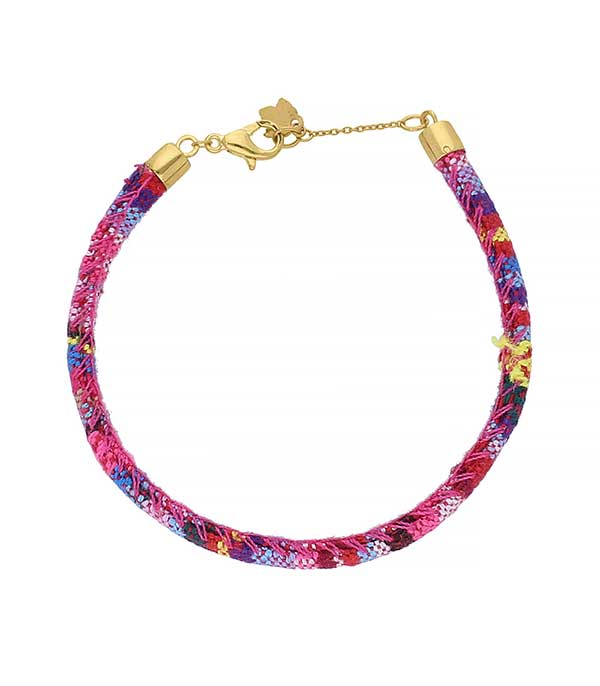 Bracelet Woodstock corde Rose Feidt Paris