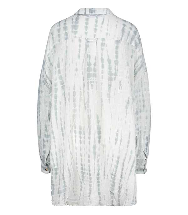 Chemise oversize Mykonos Tie & Dye Blue/Grey Maison Saint Julien