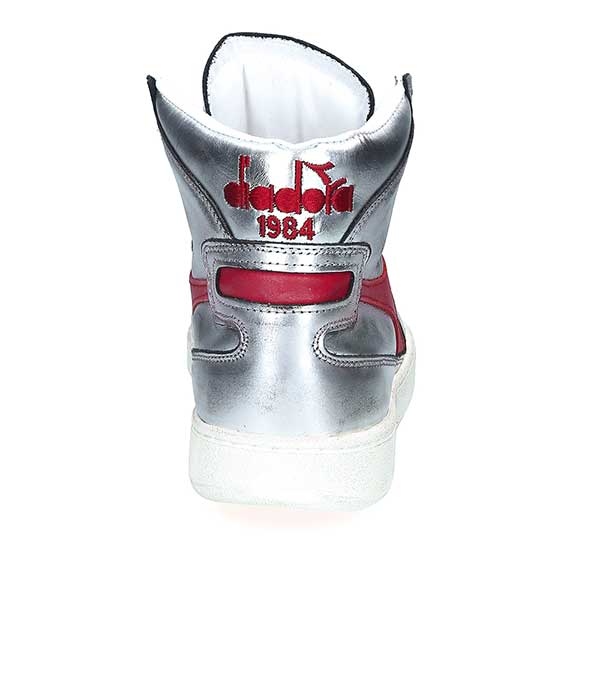 Baskets Heritage MI Used Silver Red Diadora