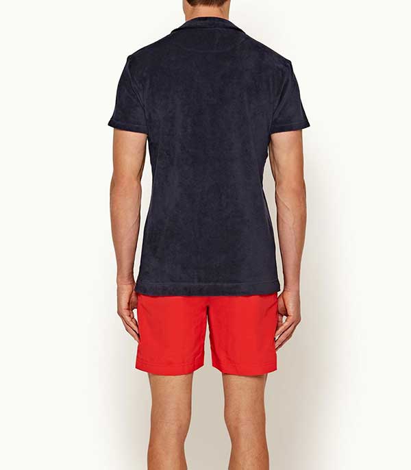 Polo homme Terry Towelling Navy Orlebar Brown