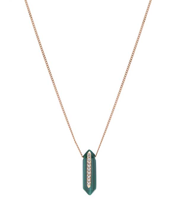 Collier Moon n°1 Malachite Pascale Monvoisin