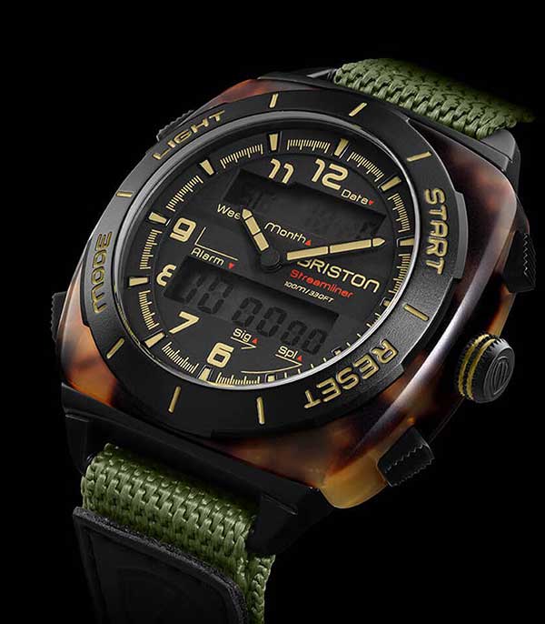 Montre Streamliner Adventure acétate - vert militaire Briston