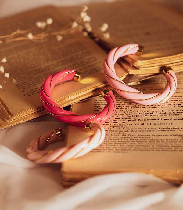 Jonc Diana Rose Pâle x Octobre Rose  Aurélie Bidermann