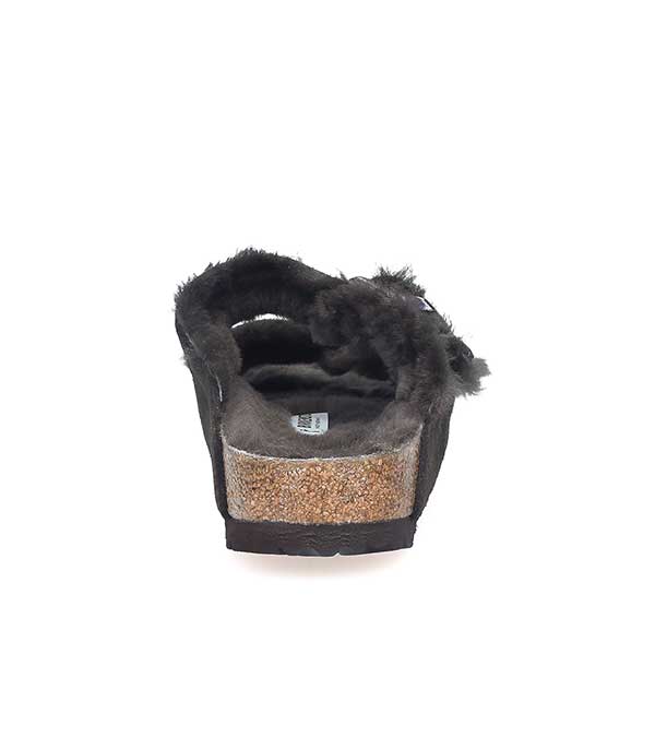 Sandales Shearling Arizona Mocca Étroite Birkenstock