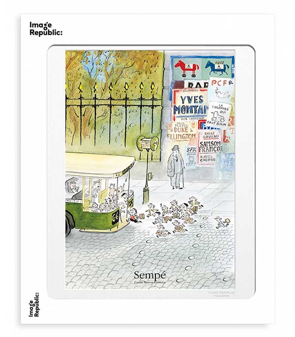 Affiche Sempé Bus 30 x 40 cm Image Republic