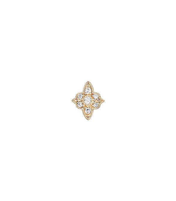 Boucle d'oreille puce Belle époque or jaune Stone Paris