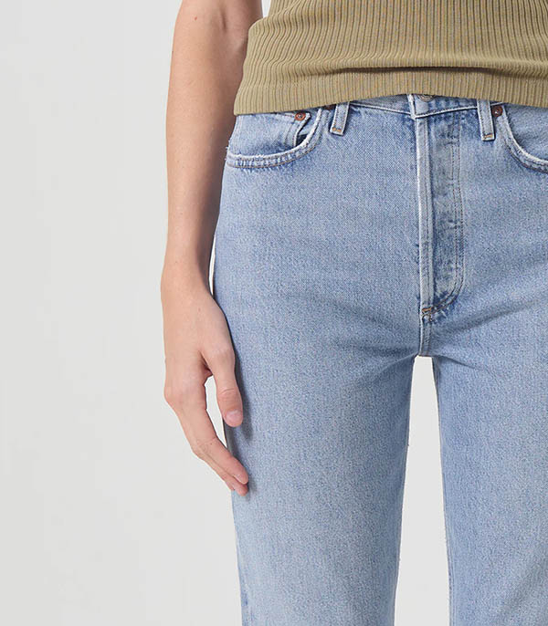 High Rise Cropped Jeans Riley Dimension AGOLDE