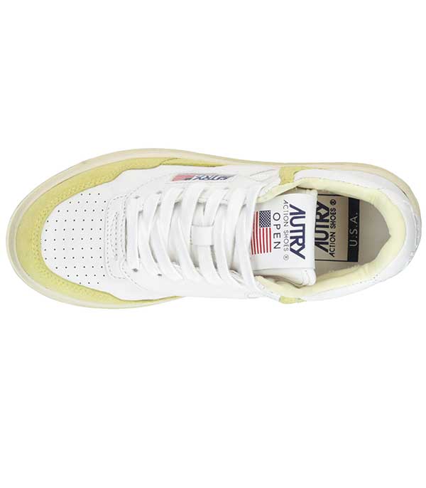 Baskets Medalist Open Mid White/Yellow Autry
