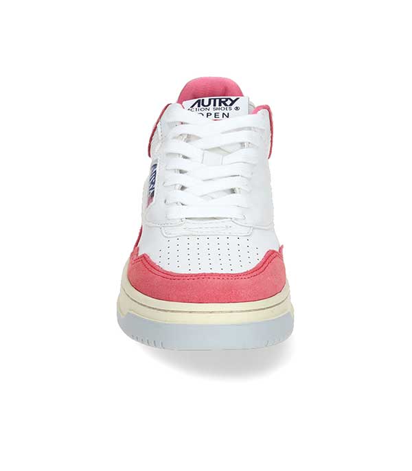 Baskets Medalist Open Mid White/Pink Autry
