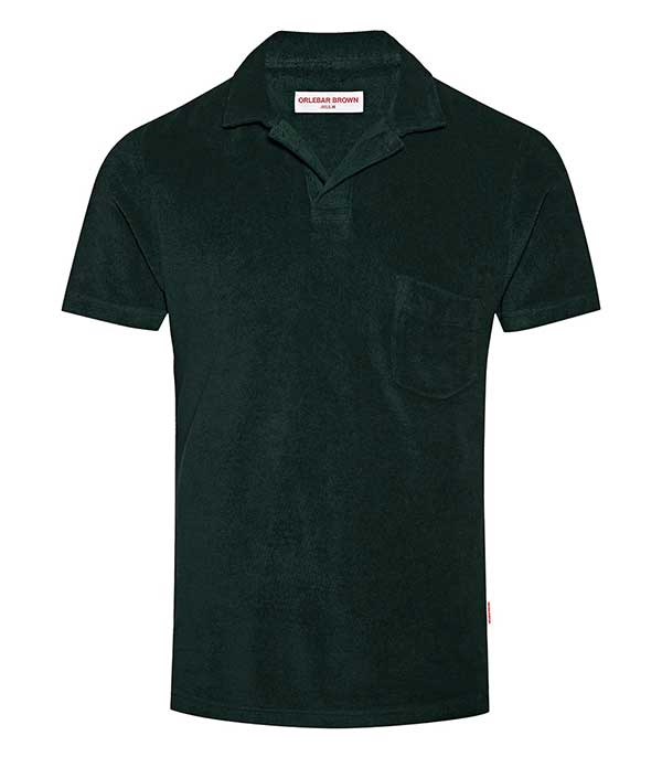 Polo homme Terry Towelling Racing Green Orlebar Brown