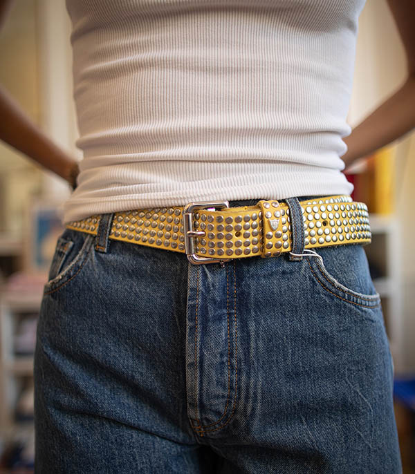 Ceinture colorée à clous Studs HTC Los Angeles