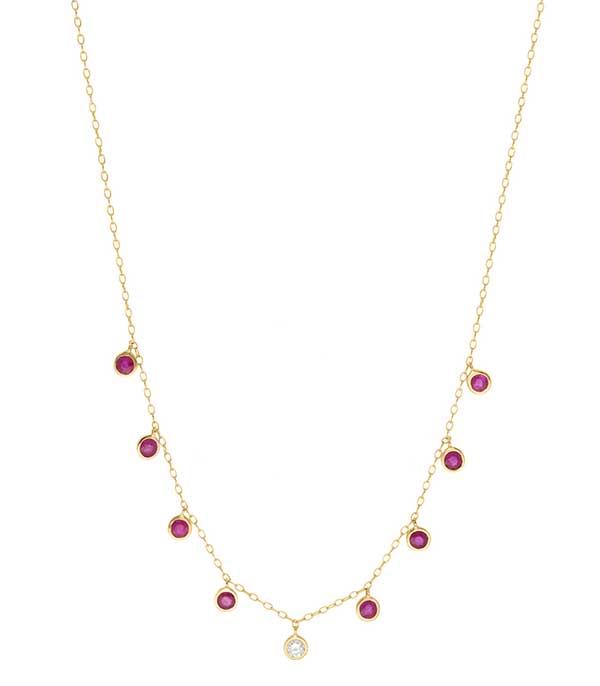 Collier Multi Drop Ruby And... Paris
