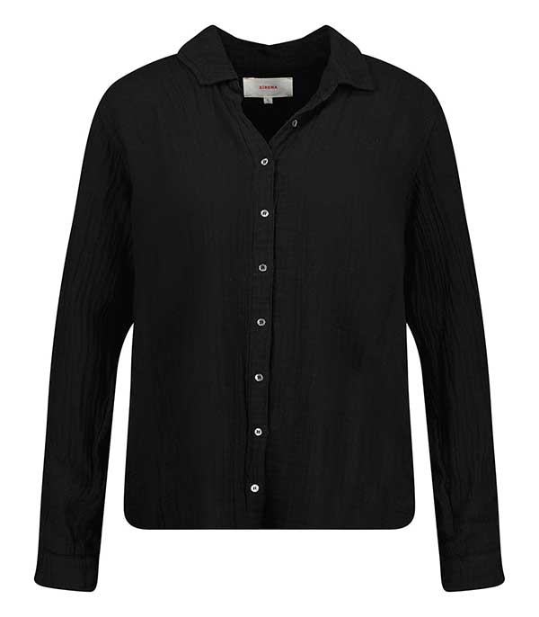 Chemise Scout en gaze de coton Black Xirena