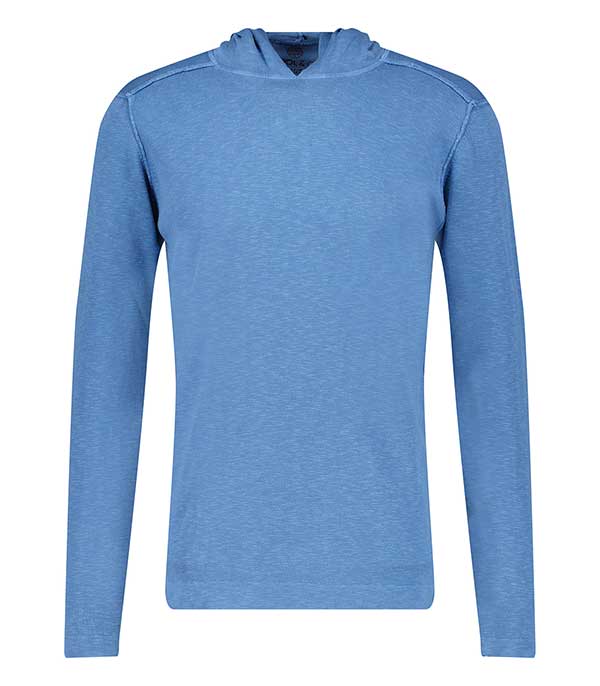 Sweat-shirt à capuche homme Bleu Azur Wool&Co