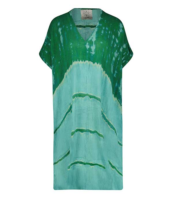 Kaftan Maui Vintage Green Love and let dye - One size fits all