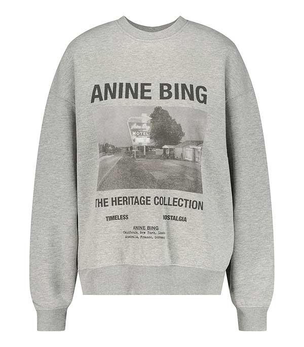 Sweat-shirt Kenny Motel Grey Melange Anine Bing
