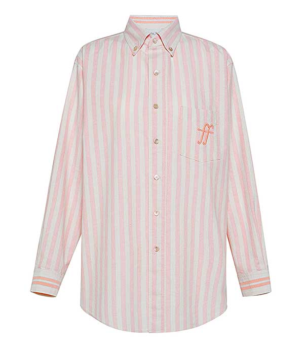 Chemise rayée Oxford Pink Forte Forte