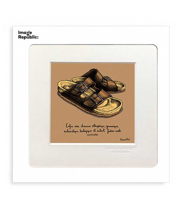 Affiche PDTC Edouard Pont 083 sandale couleur 22 x 22 cm Image Republic
