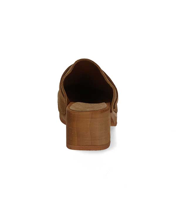 Sabots Anna Cuir Velours Tan Bosabo