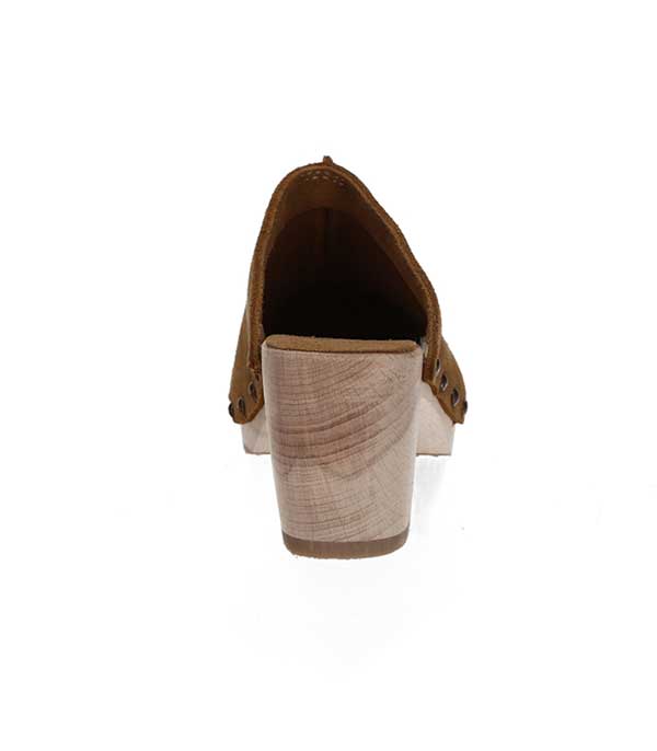Sabots Coline Cuir Velours Tan Bosabo