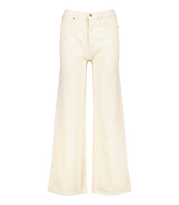 Dirty White Denim Wide Jeans Ragdoll LA