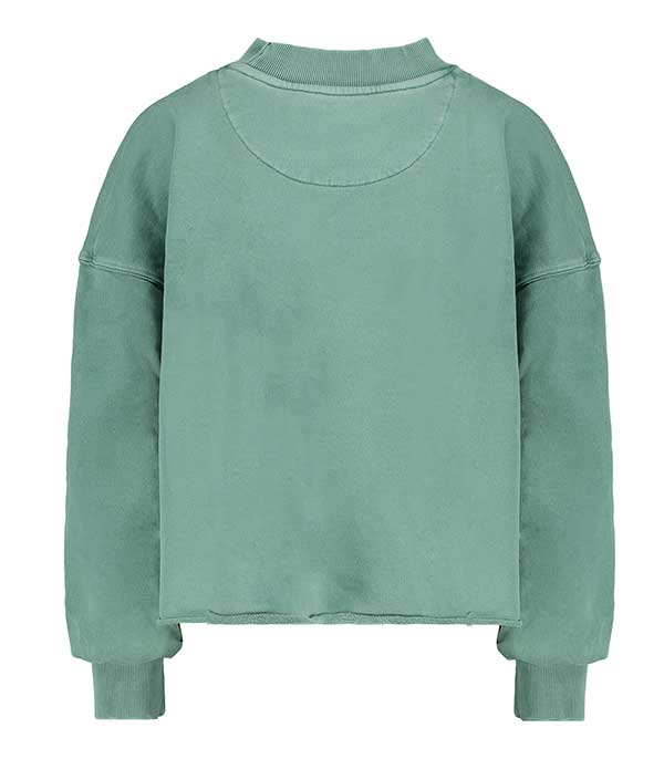 Sweat-shirt Porter Cropped Jane de Boy '68 Light Green Newtone