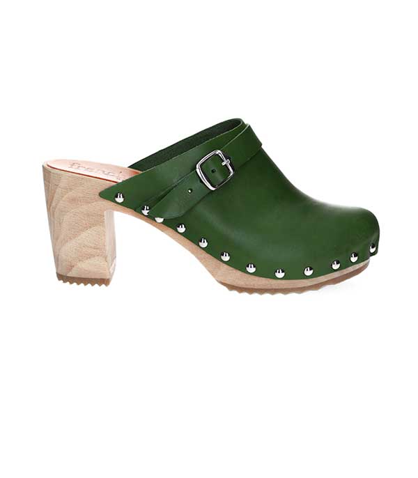 Ginette Verde clogs French Théo