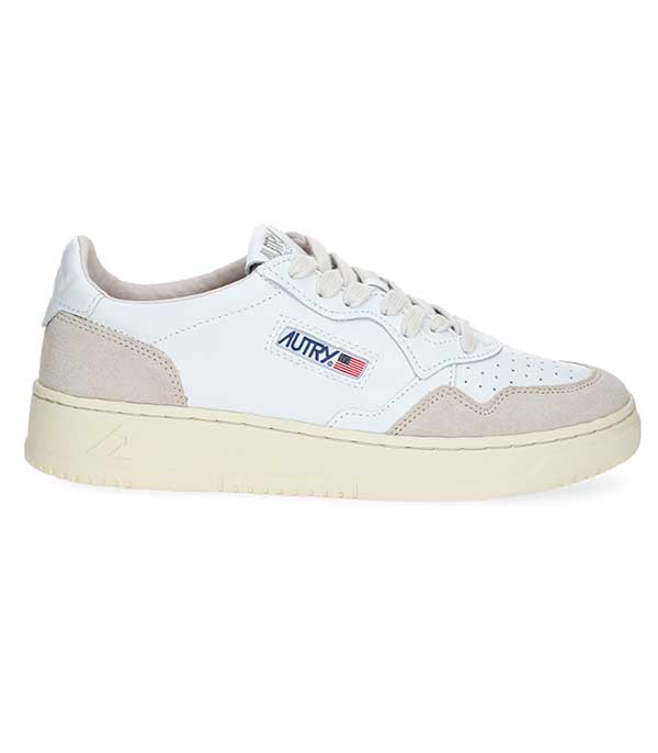 Baskets homme Medalist Low Leather & Suede White Autry
