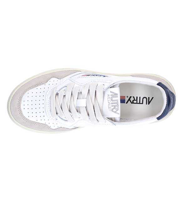 Men's sneakers Medalist Leather Suede White/Navy Blue Autry