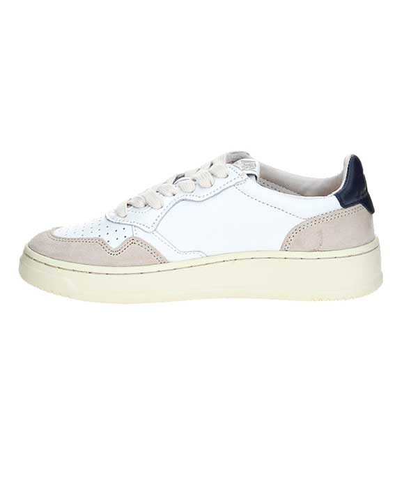 Sneakers Medalist Low Leather Suede White/Navy Blue Autry