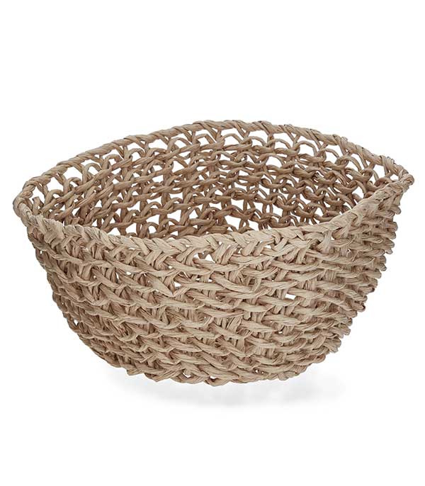 Guipure Basket 100% Natural Recycled Paper Best Before