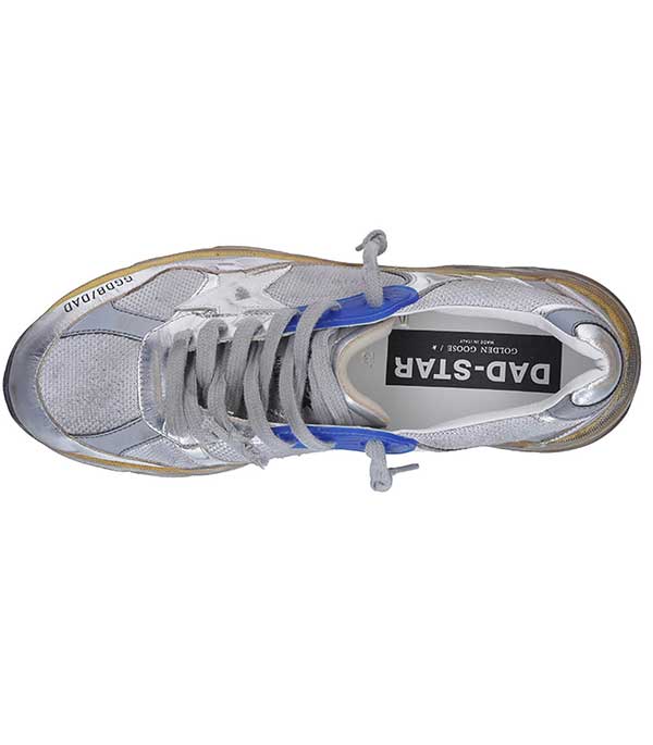 Baskets homme Dad-Star Argent Blanc Golden Goose