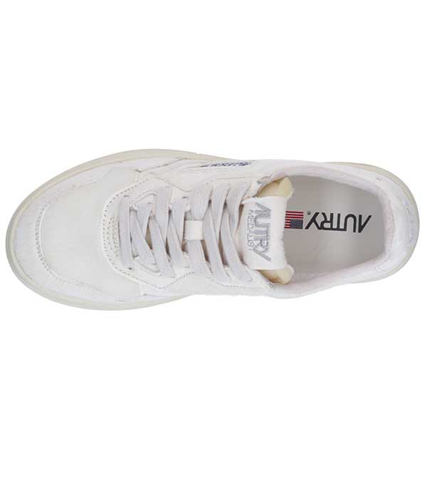 Baskets 01 Low Wom Leat Pony White Autry
